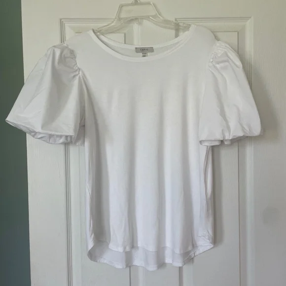 White puff sleeve top - size XL - Picture 1 of 2